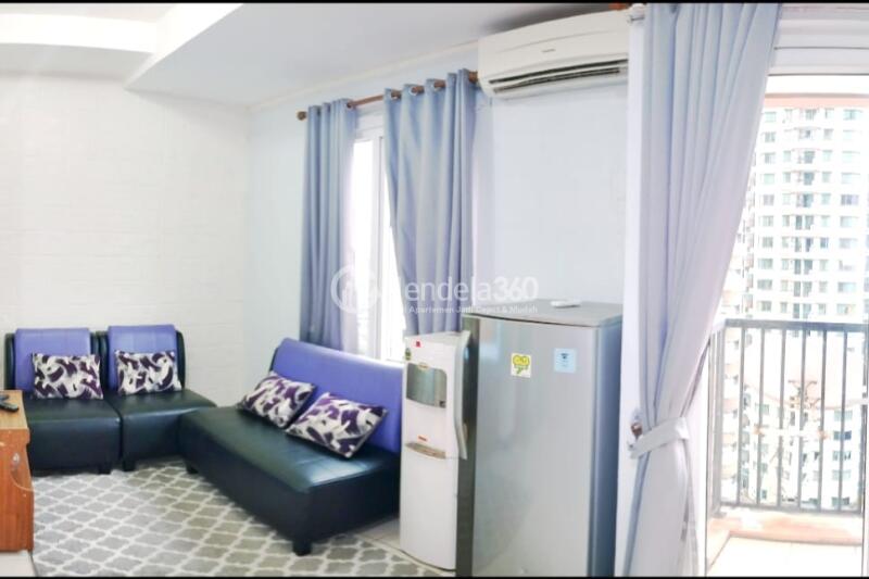Living Room 1BR Apartment with City View at The Boutique At Kemayoran