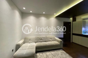 Living Room Homey 1BR Apartment at Tamansari Semanggi Apartment Middle Floor