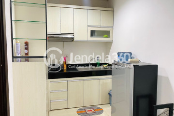 Kitchen Cozy 1BR Apartment Middle Floor with City View at GP Plaza Apartment