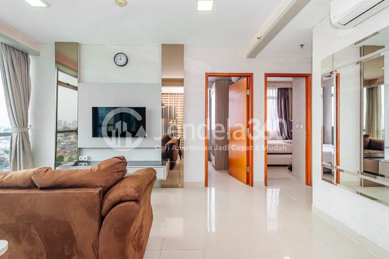 Living Room Low Floor 2BR Apartment with  View at Kuningan Place Apartment