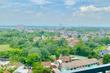 Balcony Well Furnished 1BR Apartment at Saveria Apartment Middle Floor