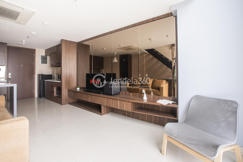 Living Room 1BR U Residence Karawaci Apartment at High Floor