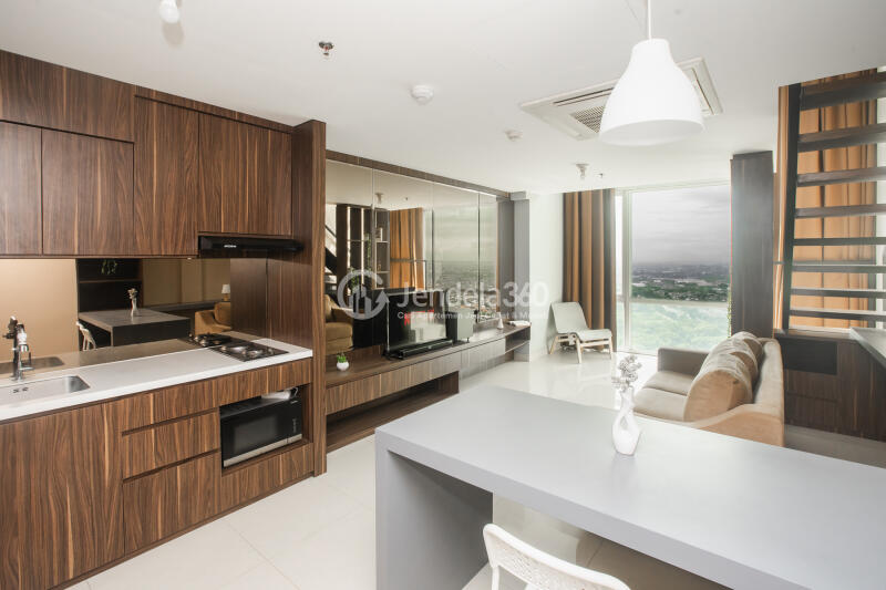 Living Room 1BR U Residence Karawaci Apartment at High Floor