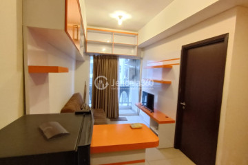 Living Room Lovely 1BR Apartment Low Floor with City View at Saveria Apartment