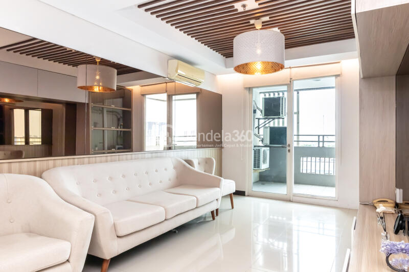 Living Room Elegant 2BR Apartment Low Floor with City View at Sky Terrace Apartment