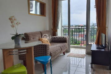 Living Room Spotless 2BR Apartment Low Floor with City View at SkyView Apartment