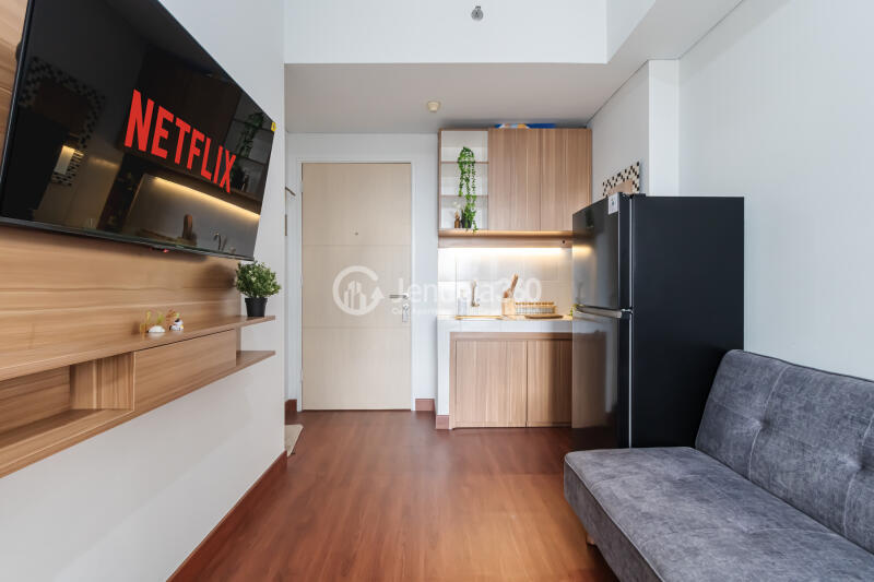 Living Room 2BR Apartment with City View at Kota Ayodhya Apartment