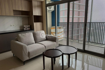Living Room 2BR Apartment with City View at Pejaten Park Residence