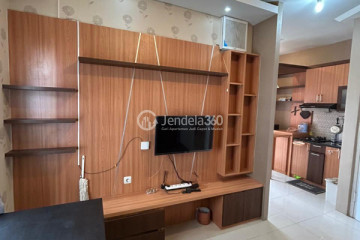 Living Room 1BR Apartment with City View at Green Pramuka City Apartment