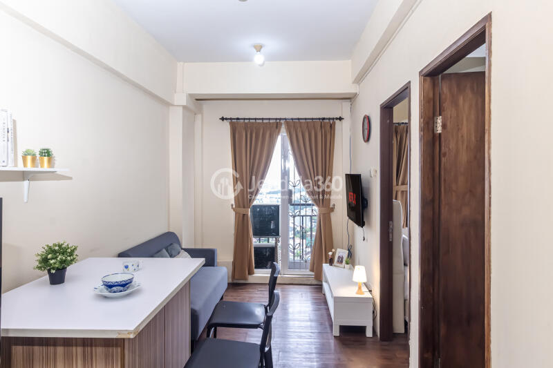 Living Room Middle Floor 2BR Apartment with City View at Puri Park View Apartment