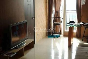 Living Room Low Floor 2BR Apartment with City View at Mutiara Bekasi Apartment
