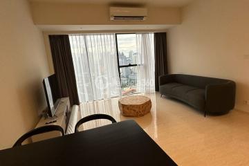 Living Room High Floor 2BR Apartment with Mega kuningan View at Branz Mega Kuningan Apartment