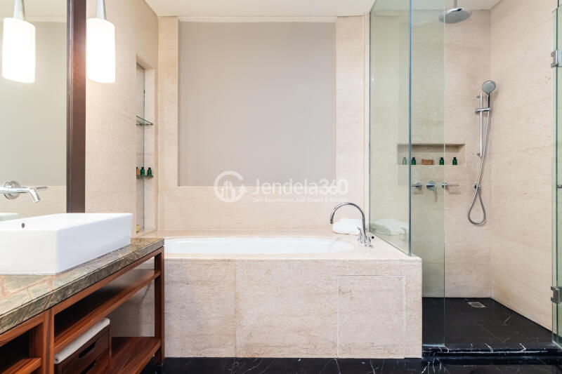 Bathroom Low Floor 2BR Apartment with - View at Shangri-La Residence