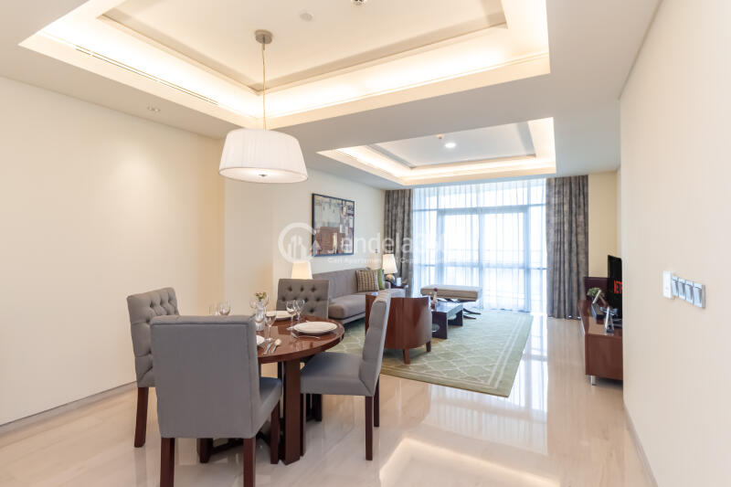 Dining Room Low Floor 2BR Apartment with - View at Shangri-La Residence