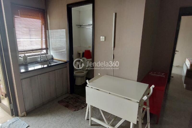 Living Room High Floor 2BR Apartment with City View at Kebagusan City Apartment