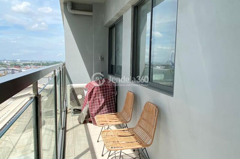 Balcony Flawless 2BR Apartment Middle Floor with City View at Daan Mogot City Apartment
