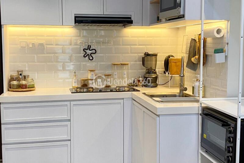 Kitchen Flawless 2BR Apartment Middle Floor with City View at Daan Mogot City Apartment
