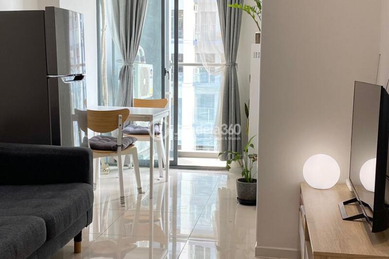 Living Room Flawless 2BR Apartment Middle Floor with City View at Daan Mogot City Apartment