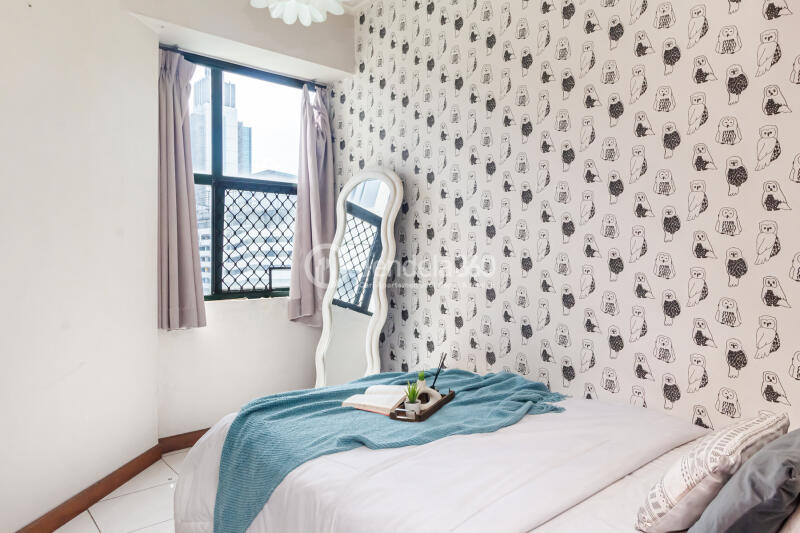 Bedroom 2 3BR Sudirman Tower Condominium Apartment at Middle Floor