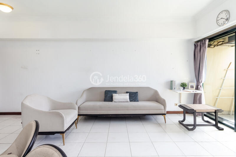 Living Room 3BR Sudirman Tower Condominium Apartment at Middle Floor