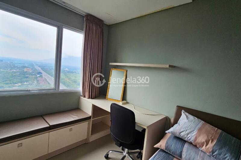 Bedroom Stylish Studio Apartment High Floor with Salak Mountain View at LRT City Sentul Apartment