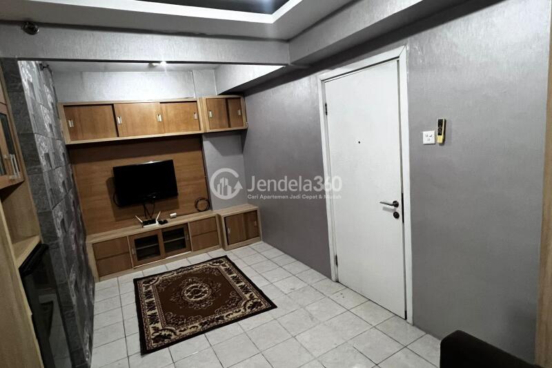 Living Room 1BR Apartment with City View at Green Pramuka City Apartment
