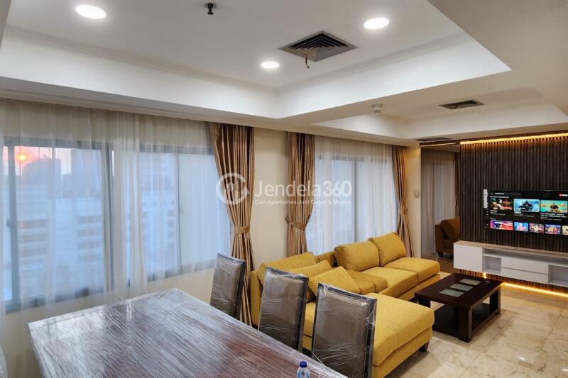 Living Room Flawless 3BR Apartment at Ambassador 1 Apartment Middle Floor
