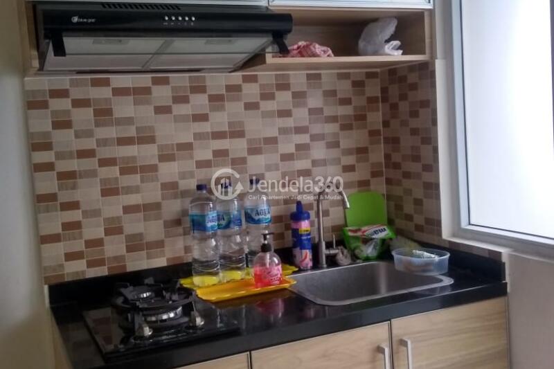 Living Room Studio Green Pramuka City Apartment at High Floor