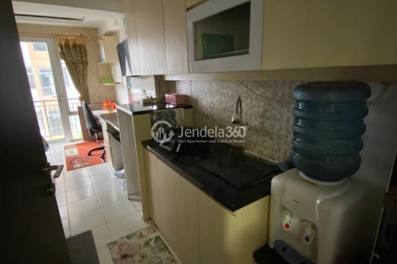 Kitchen Middle Floor Studio Apartment with Plaza Jarrdin View at The Jarrdin Cihampelas Apartment