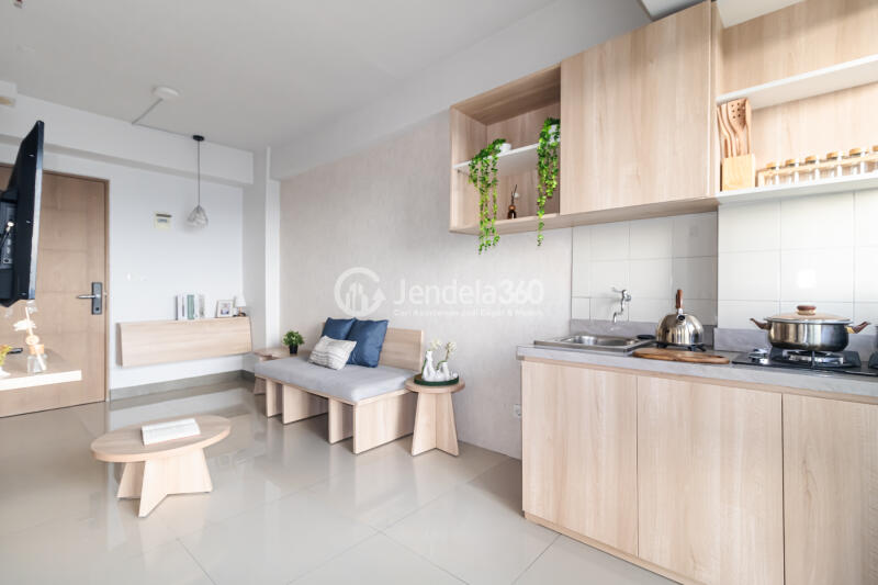 Kitchen Middle Floor 2BR Apartment with City View at Bintaro Park View