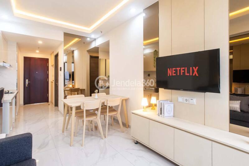 Living Room 2BR Sky House Alam Sutera Apartment at High Floor