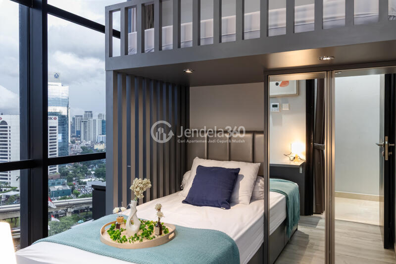 Bedroom 2 Elegant 3BR Apartment Middle Floor with City View at Sudirman Suites Jakarta