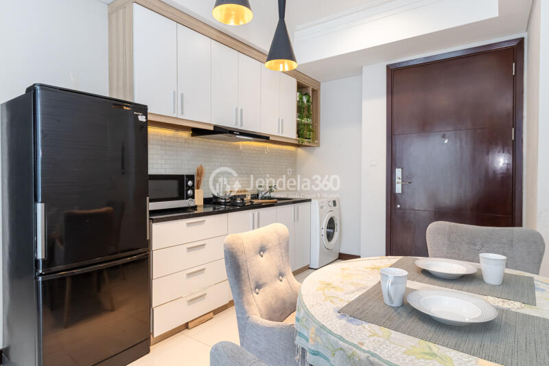 Kitchen 2BR Casa Grande Apartment at Low Floor Swimming Pool View
