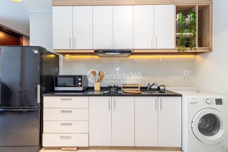 Kitchen 2BR Casa Grande Apartment at Low Floor Swimming Pool View