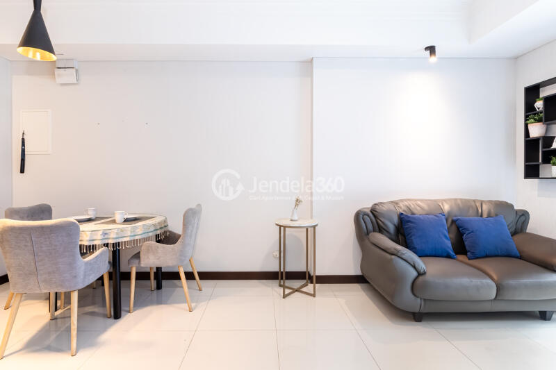 Living Room 2BR Casa Grande Apartment at Low Floor Swimming Pool View