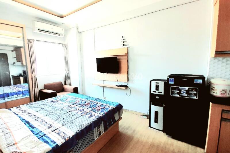 Bedroom Peaceful Studio Apartment Middle Floor with  View at The Suites @ Metro Bandung