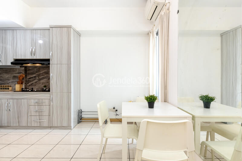 Living Room High Floor 3BR Apartment with City View at M Town Residence Serpong