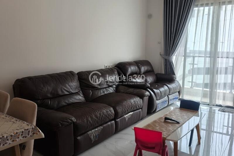 Living Room Lovely 3BR Apartment Low Floor with  View at Sky House BSD Apartment