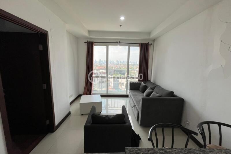 Living Room 2BR AKR Gallery West Residence Apartment at Tower Residence