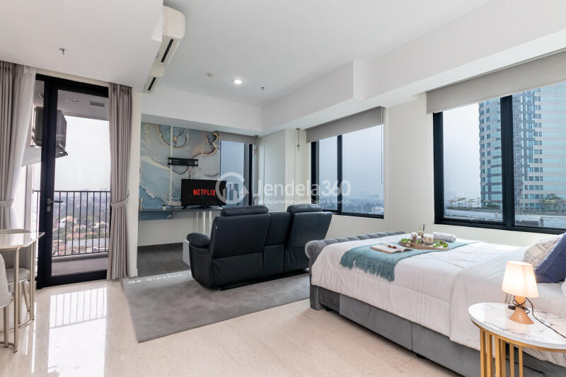 Bedroom Modern 1BR Apartment at Southgate Residence Middle Floor