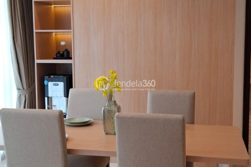 Dining Room Cozy 3BR Apartment Middle Floor with City View at Setiabudi Sky Garden