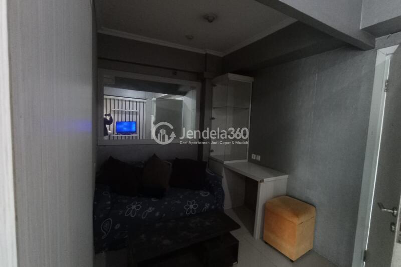 Living Room 1BR Green Pramuka City Apartment at Low Floor