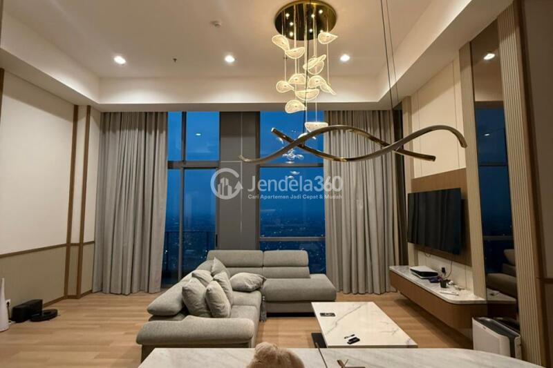 Living Room Stunning 3BR Apartment at Hillcrest House Apartment High Floor