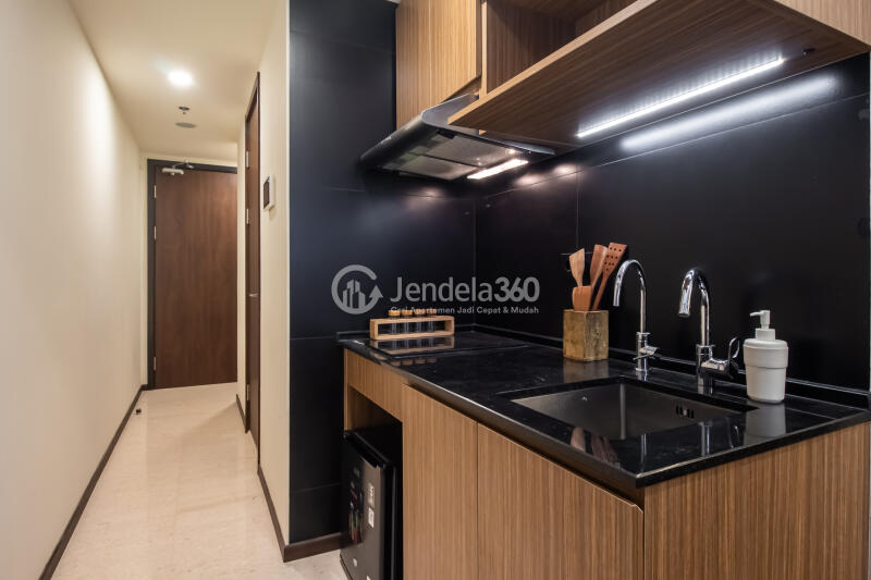Kitchen Lovely Studio Apartment Low Floor with  View at Branz Mega Kuningan Apartment