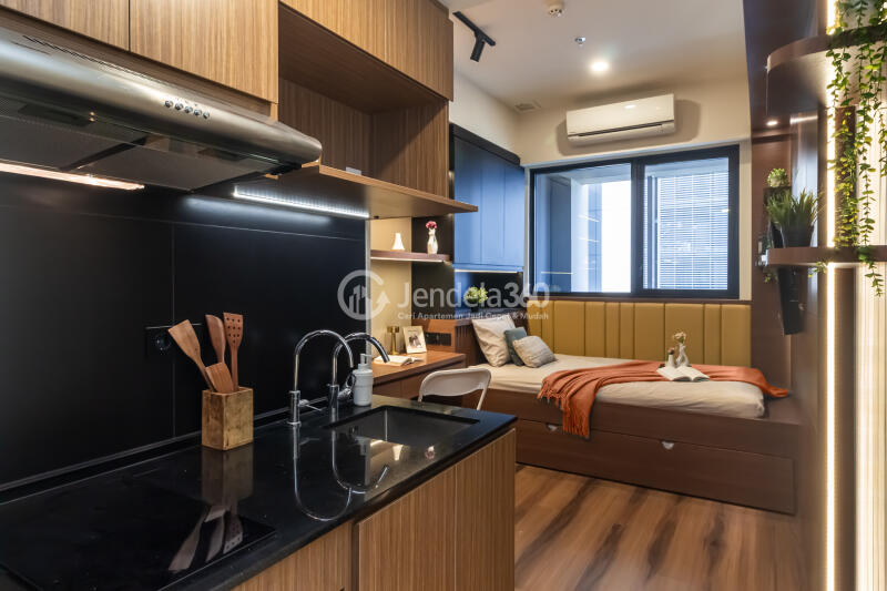 Kitchen Lovely Studio Apartment Low Floor with  View at Branz Mega Kuningan Apartment