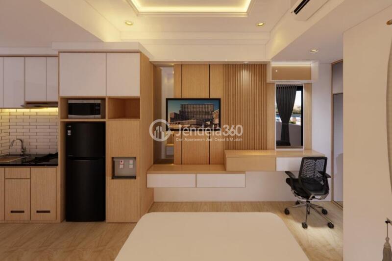 Bedroom Studio Apartment with Swimming Pool View at Begawan Malang Apartment