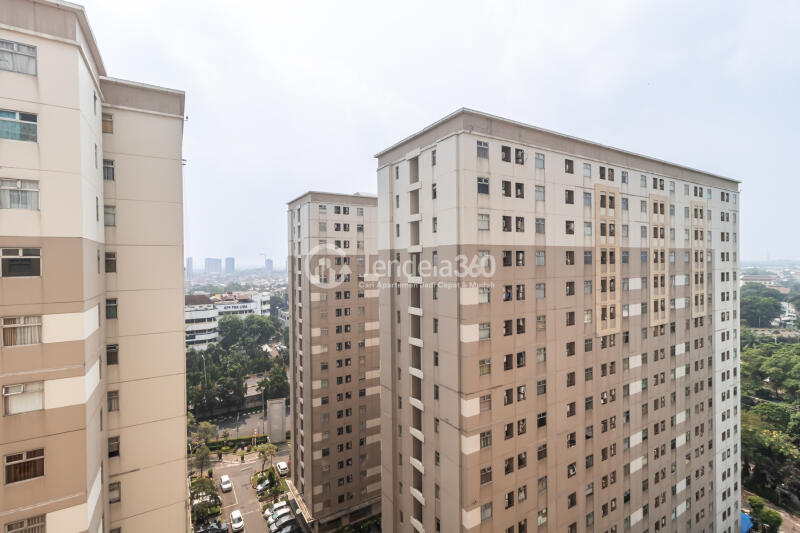 Balcony Trendy 2BR Apartment Low Floor with  View at Kalibata City Apartment
