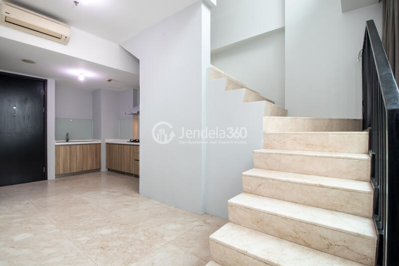 Living Room Cozy 2BR Apartment Low Floor with - View at Satu8 Residences