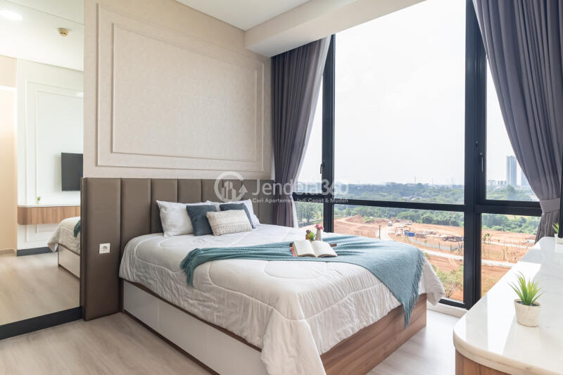 Bedroom 1 Low Floor 2BR Apartment with  View at Condominium Marigold Navapark Apartment