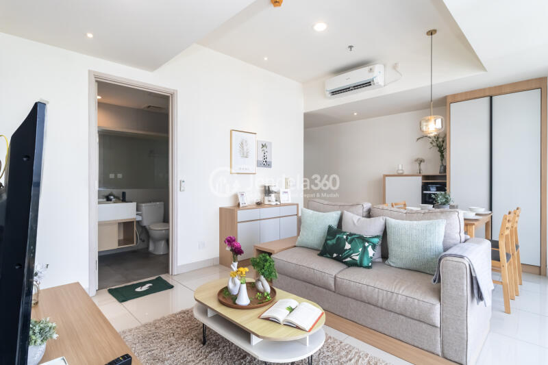 Living Room 2BR Apartment with  View at Orange County Lippo Cikarang